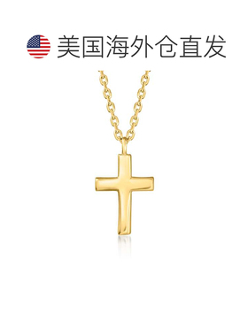 自营Ross-Simons 14 克拉黄金十字架项链 20 英寸 美国奥莱直发