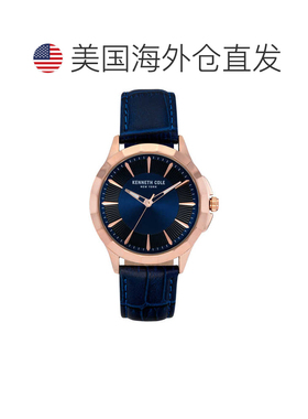 自营Kenneth Cole Men's 40mm Quartz Watch - blue 美国奥莱直发