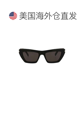 自营saint laurent方形镜框醋酸纤维太阳眼镜-黑色 美国奥莱直发