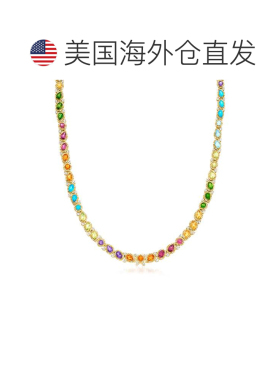 自营Ross-Simons 多宝石项链 18kt 金 18 英寸 美国奥莱直发