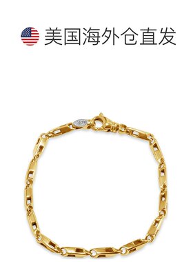 自营 pompeii3男式 14k 金（19 克）或铂金（32 克）4 毫米手链 8