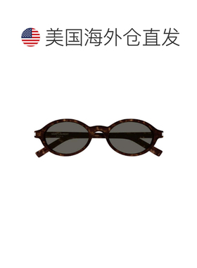 自营saint laurentHavana Jeanne醋酸椭圆太阳镜-黑色 美国奥莱直