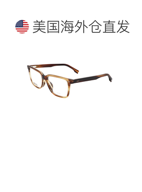 自营Hugo Boss Men's 55 mm Brown Opticals - striped brown rut