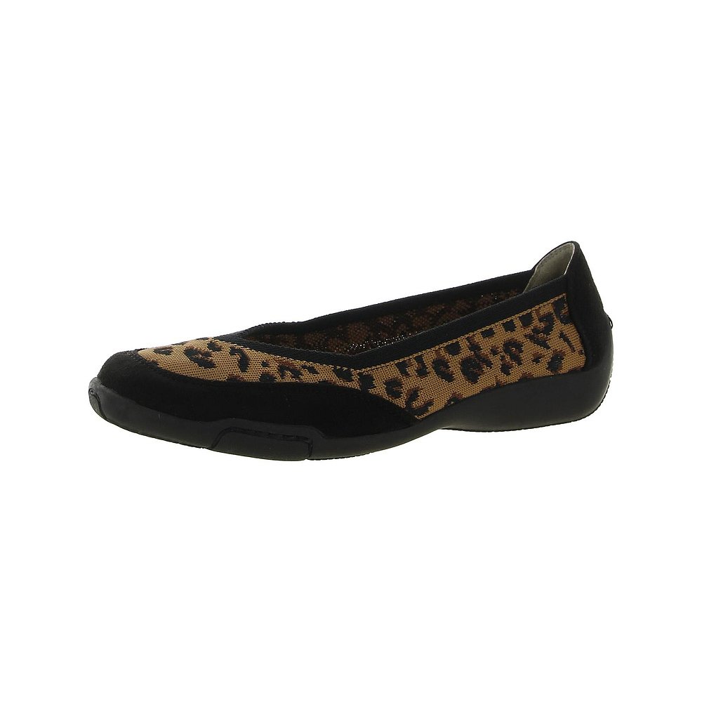 arrayLouisa Womens Slip On Flat Ballet Flats - leopard/black - 图2