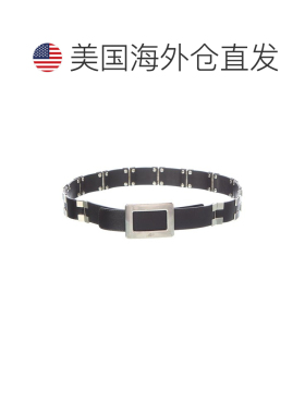 自营Roger Vivier皮革腰带-黑色 美国奥莱直发