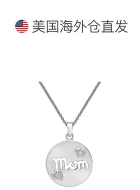 【美国直邮】giani bernini 通用 项链纯银锆石心形吊坠珠宝妈妈