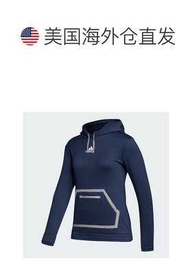 女士 adidas Team Issue 套头连帽衫 - 海军蓝 / mgh 纯灰色 【美