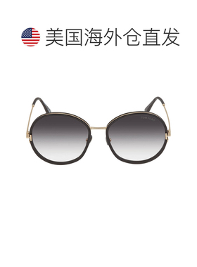 自营Tom Ford Hunter Smoke渐变圆形女士太阳镜FT0946 01B 58 - m