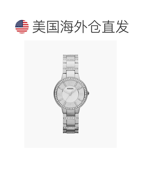 自营Fossil Virginia Women's Three-Hand Day-Date, Stainless S