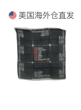 自营Costume National Wool Foulard Branded Men's Scarf - blac