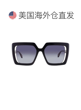 自营Just Cavalli Smoke Gradient Square Ladies Sunglasses SJC