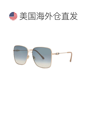 自营Jimmy Choo Sunglasses Rectangle Full Rim, Black Gold Fra