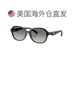 自营Coach女士56毫米黑色太阳镜-黑色 美国奥莱直发