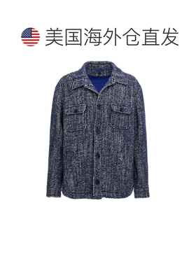 自营Etro Men's Chevron Wool Jacket - blue 美国奥莱直发