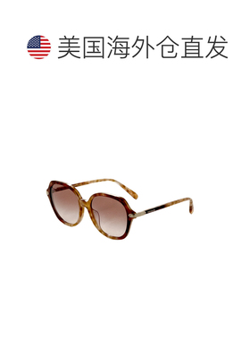 自营Coach Women's 55mm Caramel Snow Tortoise Gradient Sungla