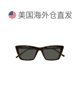 自营saint laurentSl 737 Mica Thin Angular Cat-Eye Tortoisesh
