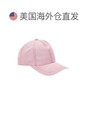 自营Bruno Magli条纹棒球帽-红色 美国奥莱直发