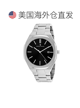 自营Christian Van Sant Men's Octavius Slim Black Round 42mm