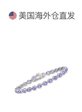 Ross-Simons Tanzanite and . Diamond Tennis Bracelet in Sterl