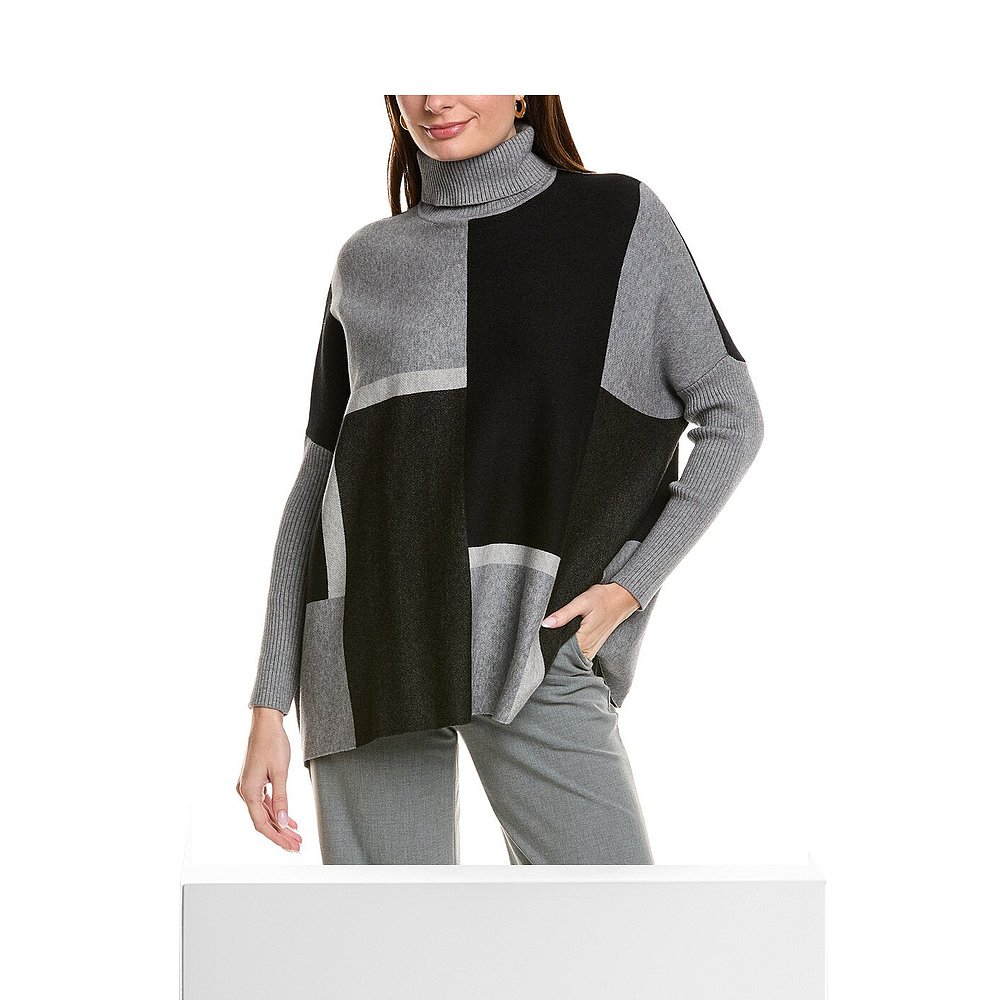 自营Joseph A. Printed Turtleneck Sweater - grey 美国奥莱直发 - 图3