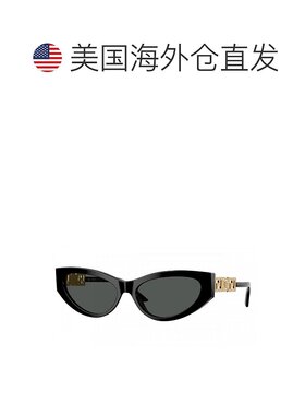自营Versace Sunglasses Cat Eye Full Rim, Black Frame And Dar