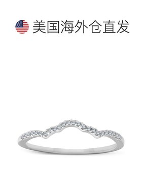 自营 pompeii31/8 克拉钻石轮廓女士结婚周年纪念戒指 14k 白金戒