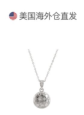 自营 genevive925 纯银立方氧化锆球吊坠 - 白色 美国奥莱直发