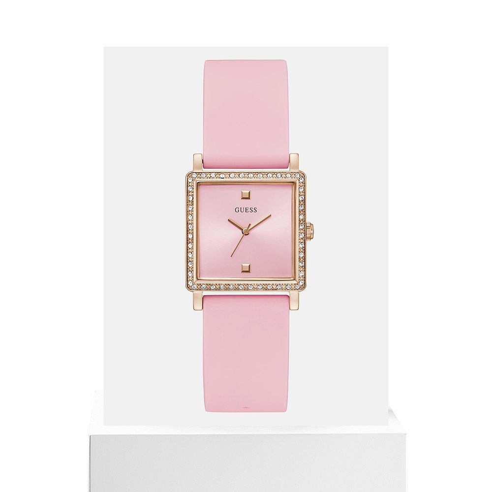 guessRose Gold-Tone and Pink Square Analog Watch silver/na-图3