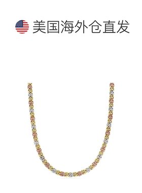 自营 Ross-Simons 14kt 三色金拜占庭项链 - 20 英寸 美国奥莱直