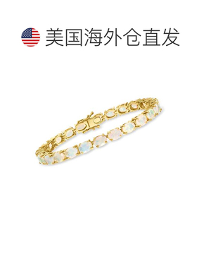 自营Ross-Simons 蛋白石网球手链 18kt 金纯银 - 7 英寸 美国奥莱