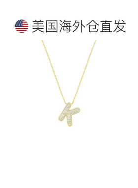 自营adornia14k镀金铺路泡泡字母项链-金-k 美国奥莱直发