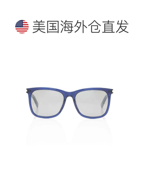 自营saint laurent圣罗兰方形太阳眼镜-蓝色 美国奥莱直发