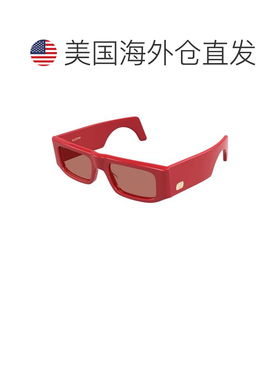 自营valentino红色Vg0005s超大方形太阳眼镜-红色 美国奥莱直发