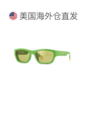 自营Jacquemus Sunglasses Rectangle Full Rim, Shiny Green Fra