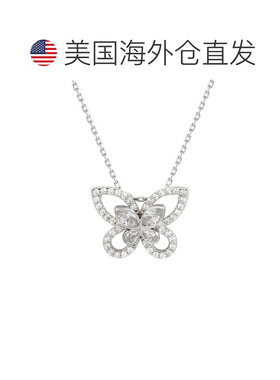 自营Suzy Levian Sterling Silver White Cubic Zirconia Butterf