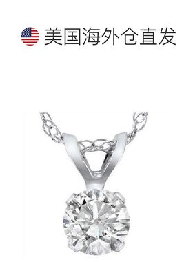 自营 pompeii3.90 克拉单石吊坠天然钻石 14K 白金女士项链 - 14k