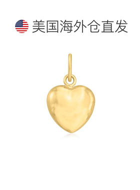 自营Ross-Simons 14kt 黄金心形吊坠 - 黄色 美国奥莱直发