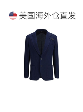 自营Brioni Silk Men's Blazer - black 美国奥莱直发