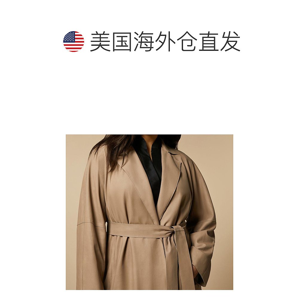 1h可退 【美国直邮】marina rinaldi 女士 外套风衣 - 图1