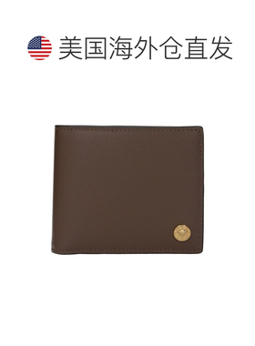 自营Versace Leather Men's Wallet - brown 美国奥莱直发