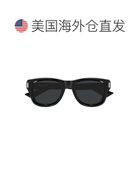 自营saint laurentSl 801 Bold Rectangular Sunglasses - black