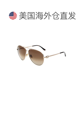 自营salvatore ferragamoFerragamo男士61mm太阳镜-金色 美国奥莱