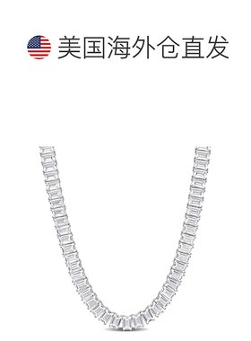 自营 mimi & max73 1/2 CT TGW 纯银白色蓝宝石网球项链 - 白色