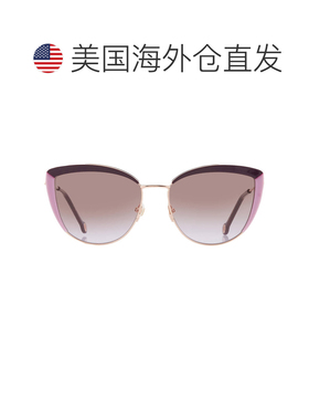 自营Carolina Herrera Brown Violet猫眼女士太阳镜HER 0112/S 0R