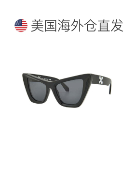 自营off-white米白色猫眼全边太阳镜，灰色大理石框架和深灰色镜E