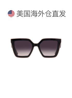自营Longchamp Grey Gradient Irregular Ladies Sunglasses LO79