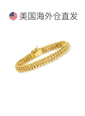 自营Ross-Simons 意大利 14kt 黄金 Americana-Link 手链 - 8 英