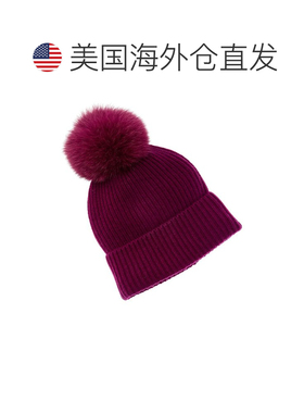 美国直邮自营sofiacashmereSofaacashmere罗纹羊绒帽子-紫色 美