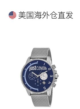 自营Just Cavalli Men's Blue dial Watch - blue 美国奥莱直发