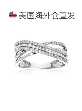 自营vir jewels1/4 克拉圆形实验室培育钻石 .925 纯银订婚戒指爪